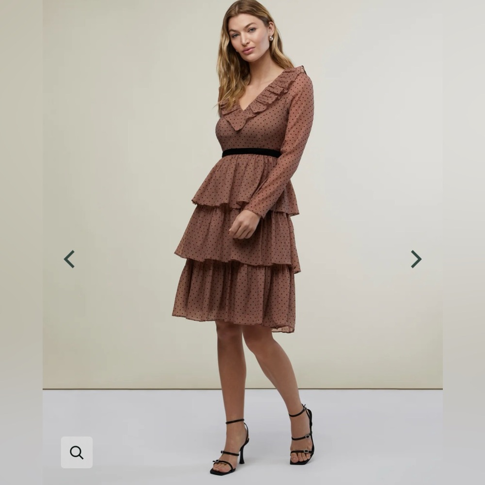 Rachel Parcell Ruffle Tiered Midi Dress Size 10